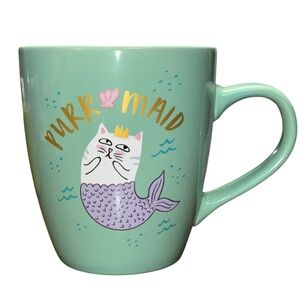 Cracker Barrel Mint Green Purr-Maid Mug